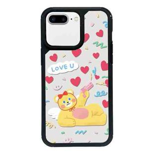 For iPhone 7 Plus / 8 Plus Exclusive Design Style PC Full Coverage Pattern Phone Case(Yellow Bear)