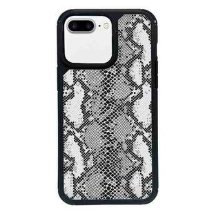 For iPhone 7 Plus / 8 Plus Exclusive Design Style PC Full Coverage Pattern Phone Case(Silver Python Texture)