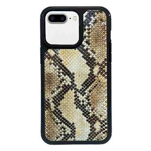 For iPhone 7 Plus / 8 Plus Exclusive Design Style PC Full Coverage Pattern Phone Case(Gold Python Texture)