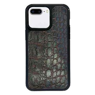 For iPhone 7 Plus / 8 Plus Exclusive Design Style PC Full Coverage Pattern Phone Case(Green Crocodile Texture)