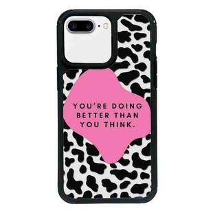 For iPhone 7 Plus / 8 Plus Exclusive Design Style PC Full Coverage Pattern Phone Case(Black Block)