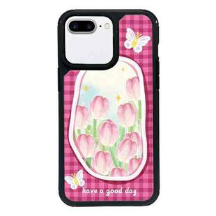 For iPhone 7 Plus / 8 Plus Exclusive Design Style PC Full Coverage Pattern Phone Case(Tulip)