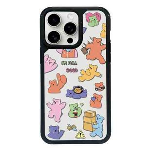 For iPhone 15 Pro Max Exclusive Design Style PC Full Coverage Pattern Phone Case(Candy Bear B)