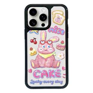 For iPhone 15 Pro Max Exclusive Design Style PC Full Coverage Pattern Phone Case(CAKE Rabbit)