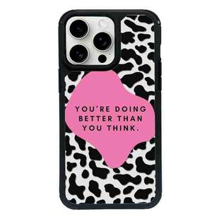 For iPhone 15 Pro Max Exclusive Design Style PC Full Coverage Pattern Phone Case(Black Block)