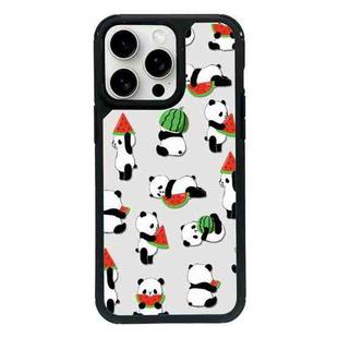 For iPhone 15 Pro Exclusive Design Style PC Full Coverage Pattern Phone Case(Watermelon Panda)