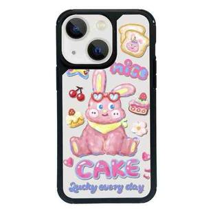 For iPhone 14 Plus Exclusive Design Style PC Full Coverage Pattern Phone Case(CAKE Rabbit)