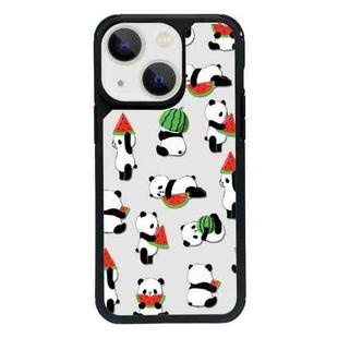 For iPhone 13 Exclusive Design Style PC Full Coverage Pattern Phone Case(Watermelon Panda)