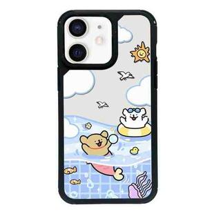 For iPhone 12 Exclusive Design Style PC Full Coverage Pattern Phone Case(Summer Puppy A)