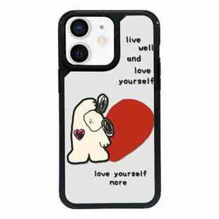 For iPhone 11 Exclusive Design Style PC Full Coverage Pattern Phone Case(Beige Bear)