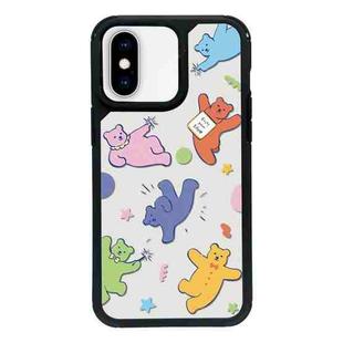 For iPhone X / XS Exclusive Design Style PC Full Coverage Pattern Phone Case(Candy Bear A)