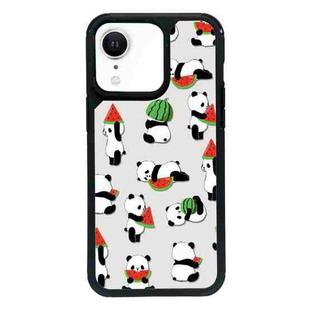 For iPhone XR Exclusive Design Style PC Full Coverage Pattern Phone Case(Watermelon Panda)