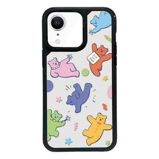 For iPhone XR Exclusive Design Style PC Full Coverage Pattern Phone Case(Candy Bear A)