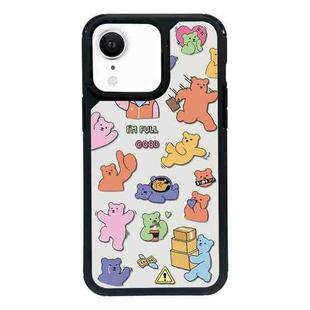 For iPhone XR Exclusive Design Style PC Full Coverage Pattern Phone Case(Candy Bear B)