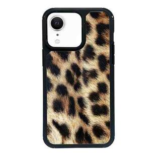 For iPhone XR Exclusive Design Style PC Full Coverage Pattern Phone Case(Leopard Pattern D)