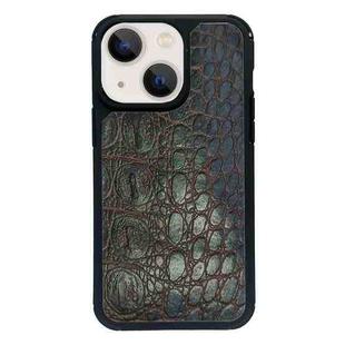 For iPhone 13 mini Exclusive Design Style PC Full Coverage Pattern Phone Case(Green Crocodile Texture)