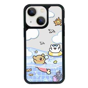 For iPhone 13 mini Exclusive Design Style PC Full Coverage Pattern Phone Case(Summer Puppy A)