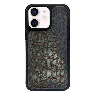 For iPhone 12 mini Exclusive Design Style PC Full Coverage Pattern Phone Case(Green Crocodile Texture)