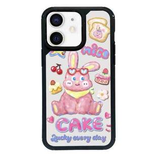 For iPhone 12 mini Exclusive Design Style PC Full Coverage Pattern Phone Case(CAKE Rabbit)