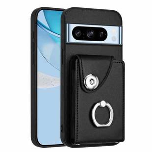 For Google Pixel 8 Pro Organ Card Bag Ring Holder Phone Case(Black)