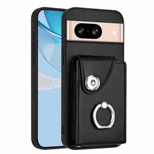 For Google Pixel 8 Organ Card Bag Ring Holder Phone Case(Black)