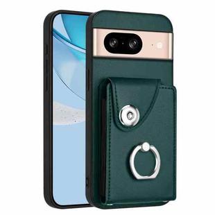 For Google Pixel 8 Organ Card Bag Ring Holder Phone Case(Green)