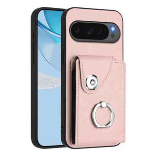 For Google Pixel 10 / 10 Pro Organ Card Bag Ring Holder Phone Case(Pink)