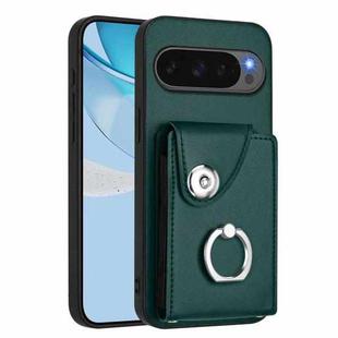 For Google Pixel 10 / 10 Pro Organ Card Bag Ring Holder Phone Case(Green)