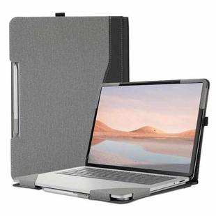 For Microsoft Surface Laptop Studio 2 Cotton Cloth Texture Leather Laptop Protective Case(Light Grey)