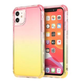 For iPhone 12 / 12 Pro 3 In 1 Dreamland PC + TPU Gradient Two-color Transparent Border Protective Case(Red Yellow)