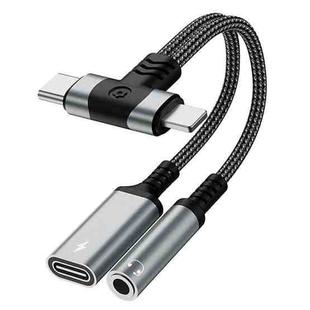 4 in 1 8 Pin / Type-C to Type-C, 3.5mm Audio Adapter Cable(Silver)