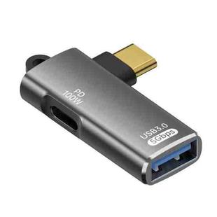 ADS-617 5Gbps PD100W USB-C / Type-C to USB OTG Adapter(Grey)