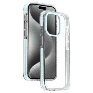 For iPhone 15 Pro Candy Series 3 in 1 Highly Transparent PC Phone Case(Blue)