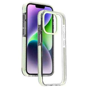 For iPhone 14 Candy Series 3 in 1 Highly Transparent PC Phone Case(Fluorescent Green)