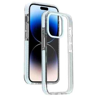 For iPhone 14 Pro Candy Series 3 in 1 Highly Transparent PC Phone Case(Blue)