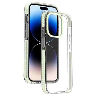 For iPhone 14 Pro Max Candy Series 3 in 1 Highly Transparent PC Phone Case(Fluorescent Green)