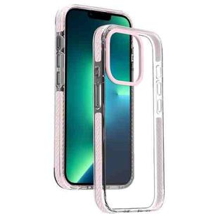 For iPhone 13 Pro Max Candy Series 3 in 1 Highly Transparent PC Phone Case(Pink)