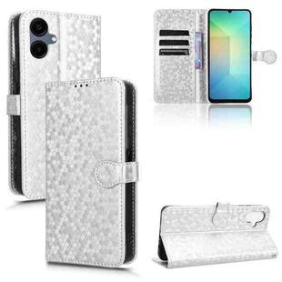 For Samsung Galaxy A06 5G Honeycomb Dot Texture Leather Phone Case(Silver)