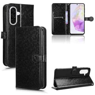 For Samsung Galaxy A56 5G Honeycomb Dot Texture Leather Phone Case(Black)