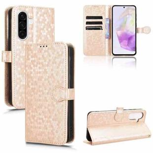 For Samsung Galaxy A56 5G Honeycomb Dot Texture Leather Phone Case(Gold)