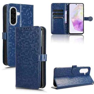For Samsung Galaxy A56 5G Honeycomb Dot Texture Leather Phone Case(Blue)