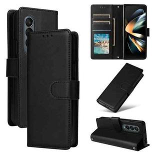 For Samsung Galaxy Z Fold4 5G Multifunctional Horizontal Flip Leather Phone Case with Three Card Slot(Black)