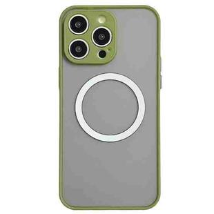 For iPhone 16 Pro Max Hawkeye Skin Feel MagSafe Phone Case(Army Green)