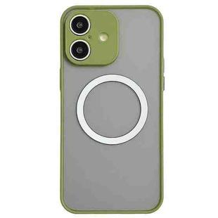 For iPhone 16 Plus Hawkeye Skin Feel MagSafe Phone Case(Army Green)