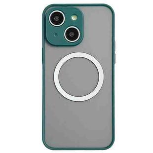 For iPhone 15 Plus Hawkeye Skin Feel MagSafe Phone Case(Dark Green)