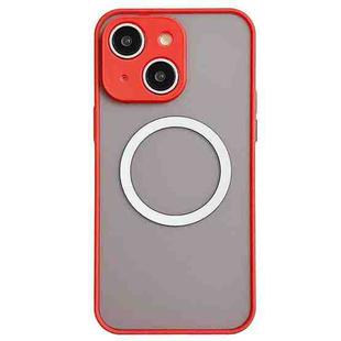 For iPhone 15 Plus Hawkeye Skin Feel MagSafe Phone Case(Red)