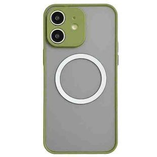 For iPhone 12 Hawkeye Skin Feel MagSafe Phone Case(Army Green)