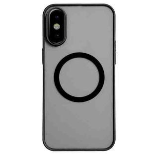 For iPhone XS / X Hawkeye Skin Feel MagSafe Phone Case(Black)