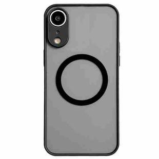 For iPhone XR Hawkeye Skin Feel MagSafe Phone Case(Black)