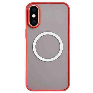 For iPhone XS Max Hawkeye Skin Feel MagSafe Phone Case(Red)